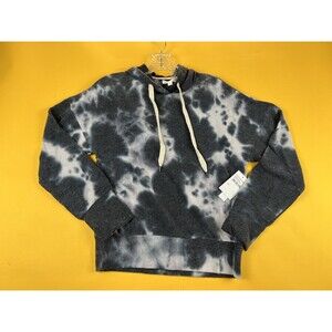Abound Tie Dye Hoodie Sweatshirt Jacket Womens XXS Navy Blue Pullover Casual NWT